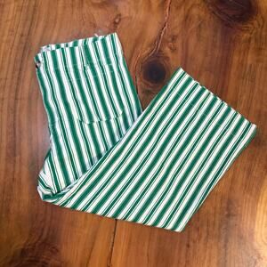 Maeve The Colette Cotton Wide Leg High Rise Pants 18W Striped Plus Size OO28